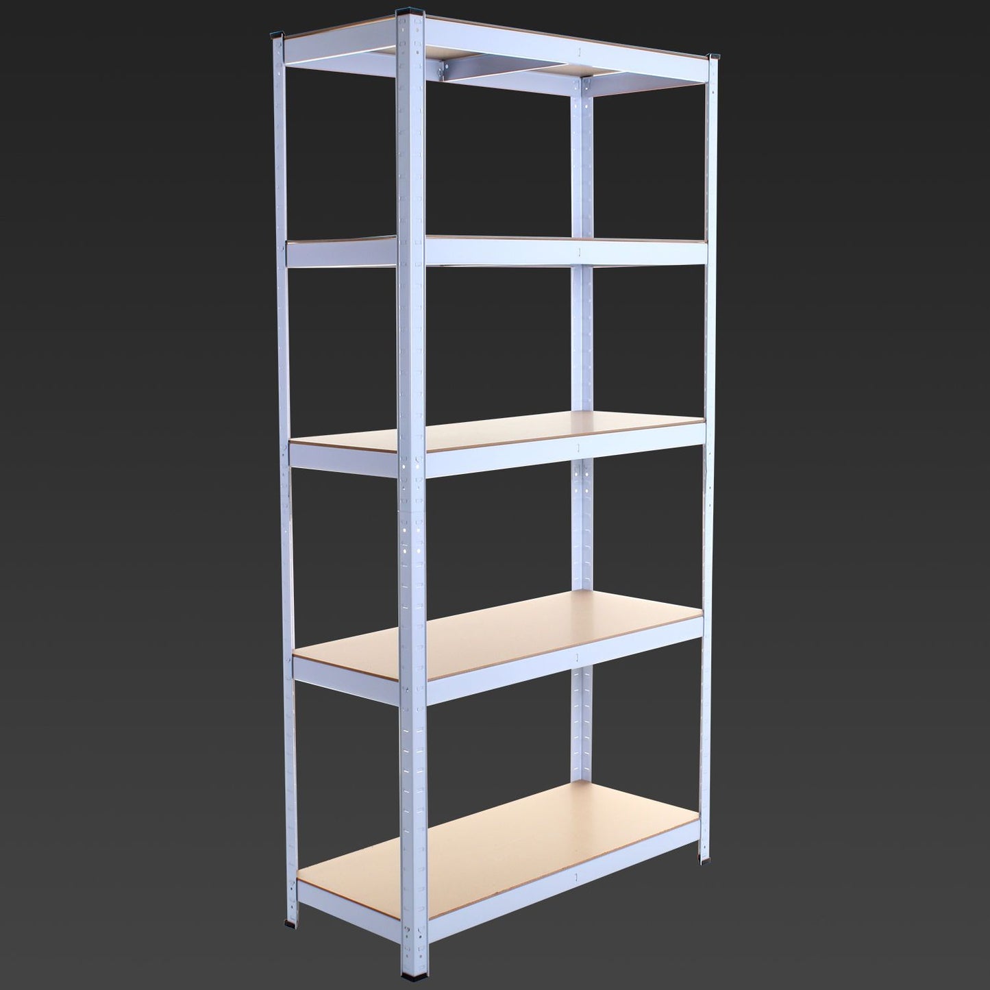 1.8M 5 Tier Metal Shelving Unit - White