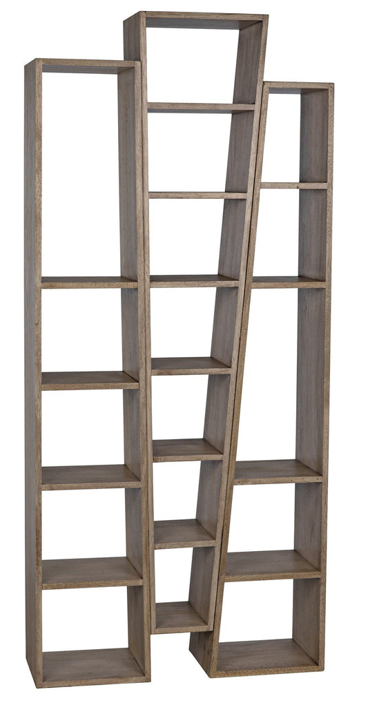 Noir Atica Bookcase, B, Washed Walnut