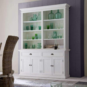 Halifax White Painted Bookcase & Cupboard Unit