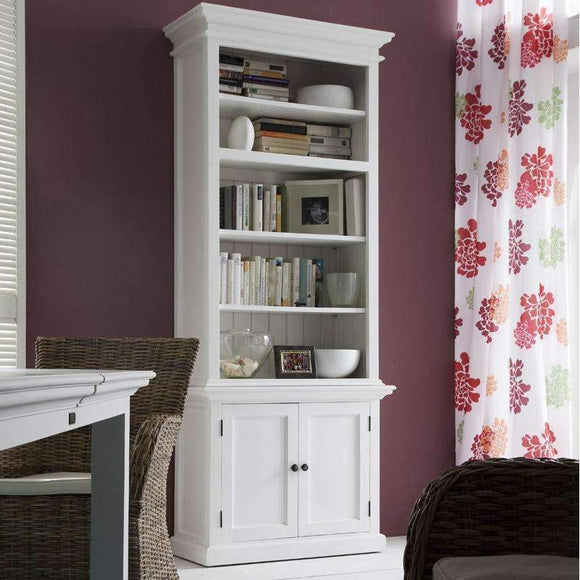 Halifax White Painted Single Bay Hutch Display Cabinet