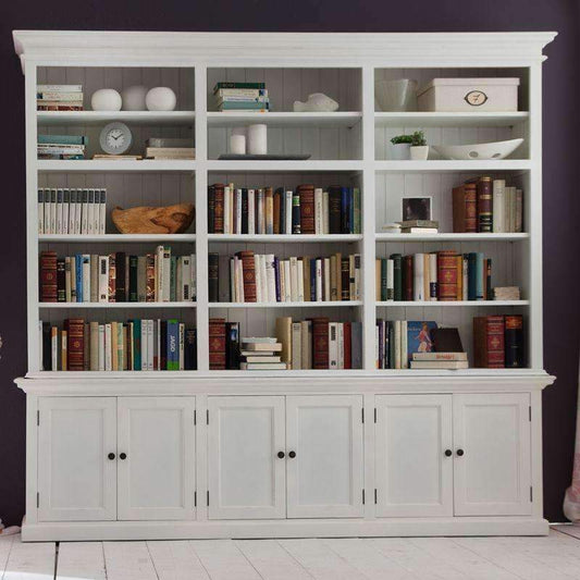 Halifax White Painted Triple Bay Hutch Display Unit