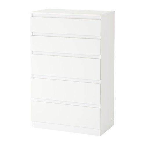 IKEA Kullen Drawer Set Chest of Drawers Bedroom Furniture - 5 Draw Chest in White