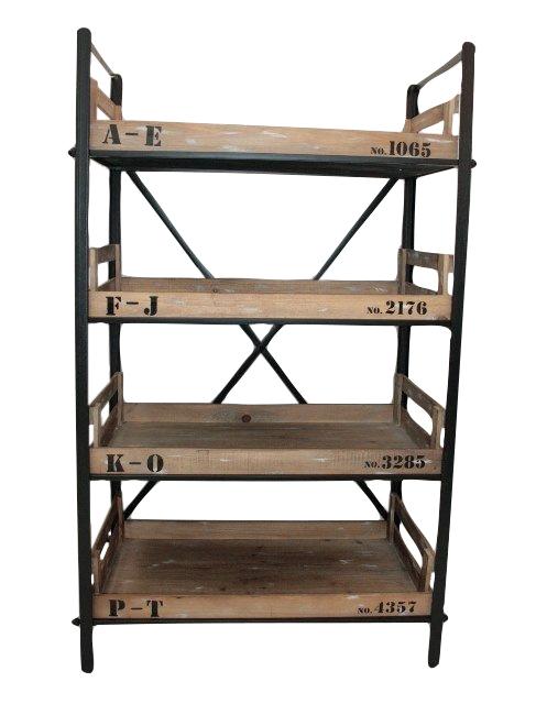 Industrial Metal & Wood Shabby Chic Office Butlers Pantry Laundry Wardrobe Shelving Unit